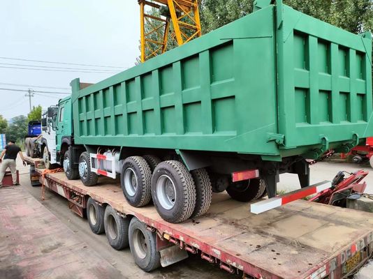 Передний подъемный стиль 375 л. с. Sinotruk HOWO 8*4 Дамповый грузовик Подержанный грузовик для сброса