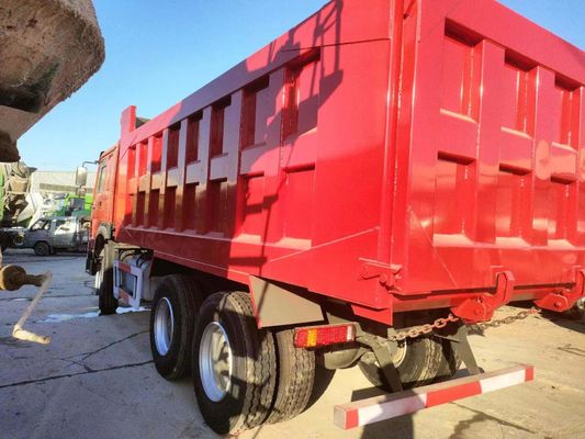 Подержанный Sinotruck HOWO 6*4 Дэмп-Трак 10 шины Красный от выбросов Евро 3/4/5 Приемлемый