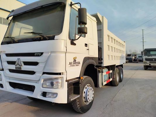 6×4 передний подъемный стиль грузовик 351-450 л. с. Подержанный Sinotruck HOWO 10wheeler Белый