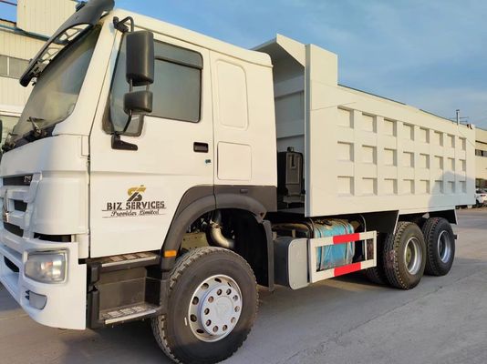 6×4 передний подъемный стиль грузовик 351-450 л. с. Подержанный Sinotruck HOWO 10wheeler Белый