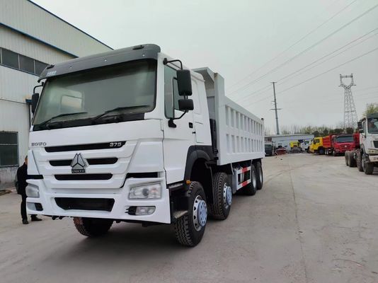 375HP Sinotruk HOWO 8*4 Дамп-Трактор Подержанный грузовик 12 колес Белый транспорт