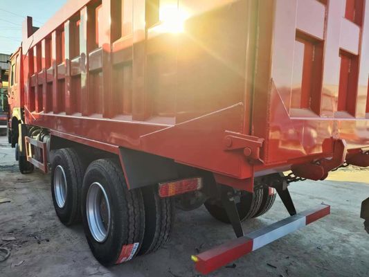 Красный цвет Sinotruk HOWO 6X4 351 450 л.с. Дамп-грузовик Ручная коробка передач Тип 8×4 Приводное колесо