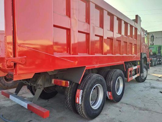 Красный цвет Sinotruk HOWO 6X4 351 450 л.с. Дамп-грузовик Ручная коробка передач Тип 8×4 Приводное колесо