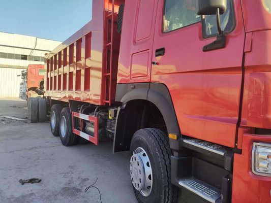 Красный цвет Sinotruk HOWO 6X4 351 450 л.с. Дамп-грузовик Ручная коробка передач Тип 8×4 Приводное колесо