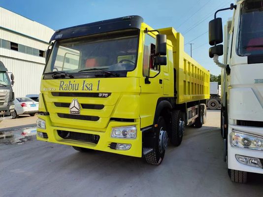 Желтый 351-450 л.с. 6-8L Sinotruk HOWO Дамповый грузовик с наклоном грузовик с наклоном грузовика