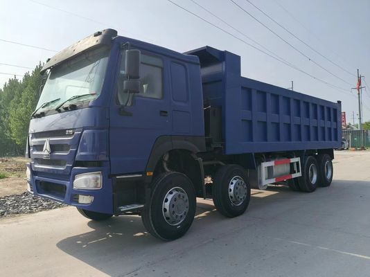 Использованный грузовик HOWO 8X4 темно-синий Euro3 для тяжелого грузоперевоза в городском строительстве