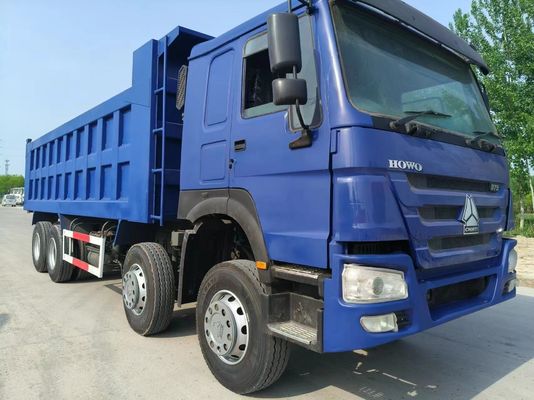 Использованный грузовик HOWO 8X4 темно-синий Euro3 для тяжелого грузоперевоза в городском строительстве