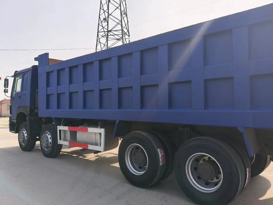 Использованный грузовик HOWO 8X4 темно-синий Euro3 для тяжелого грузоперевоза в городском строительстве