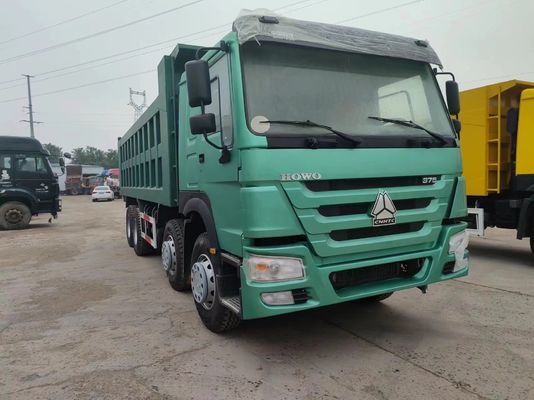 375 л.с. Sinotruk HOWO 8*4 Дамп-грузовик Подержанный грузовик 12 колес Передний подъемный стиль