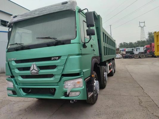 375 л.с. Sinotruk HOWO 8*4 Дамп-грузовик Подержанный грузовик 12 колес Передний подъемный стиль