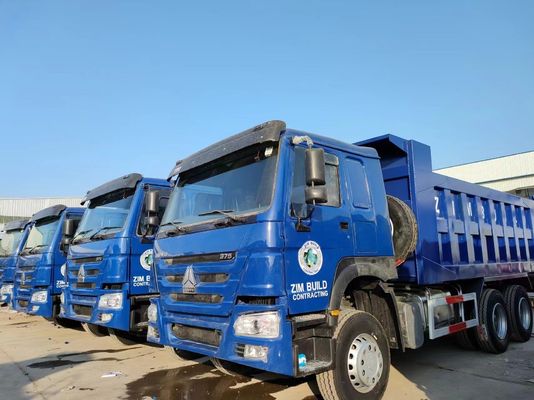 Ручная коробка передач тип 6×4 Приводное колесо Sinotruck HOWO Голубой грузовик 10 шин