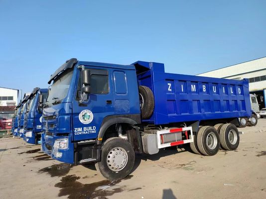 Ручная коробка передач тип 6×4 Приводное колесо Sinotruck HOWO Голубой грузовик 10 шин
