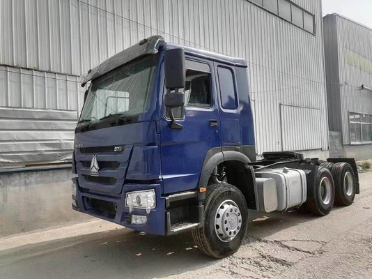 Синий Sinotruk HOWO 6X4 10 колесный тракторный грузовик с мощной тяговой мощностью