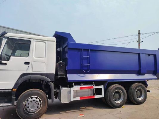 Sinotruck HOWO 6*4 Дамп-Трамп Подержанный грузовик 10 шины Белый и синий U-тип для грузов