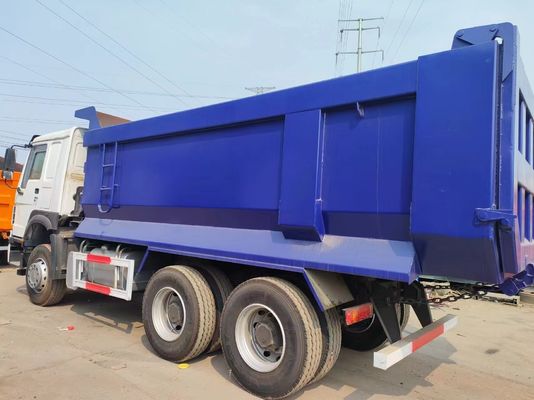 Sinotruck HOWO 6*4 Дамп-Трамп Подержанный грузовик 10 шины Белый и синий U-тип для грузов