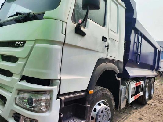 Sinotruck HOWO 6*4 Дамп-Трамп Подержанный грузовик 10 шины Белый и синий U-тип для грузов