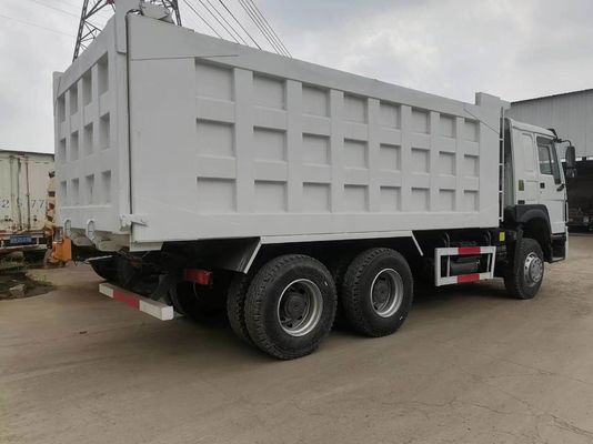 Подержанный Sinotruk HOWO 6X4 371HP Дэмп-Трак с белым цветом 1 год послепродажного обслуживания